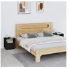 Image de Tables de chevet 2 pcs Noir 40x34x45 cm Bois de pin massif818304
