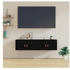 Image de Wandkasten 2 st 60x30x30 cm massief grenenhout zwart818374
