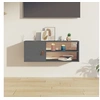 Image de Wandkast 80x30x30 cm massief grenenhout grijs818389