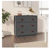 Image de Buffet Gris 80x40x75 cm Bois massif de pin820109