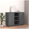Image de Buffet Gris 100x40x75 cm Bois massif de pin820134