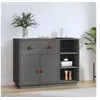 Image de Buffet Gris 98,5x40x75 cm Bois massif de pin820139