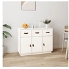 Image de Buffet Blanc 100x40x75 cm Bois massif de pin