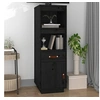 Image de Buffet haut Noir 34x40x108,5 cm Bois massif de pin820156