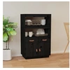 Image de Buffet haut Noir 67x40x108,5 cm Bois massif de pin820161