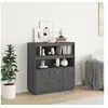 Image de Buffet haut Gris 100x40x108,5 cm Bois massif de pin820164