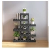 Image de Support à plantes Gris 85x25x109,5 cm Bois massif de pin 822089
