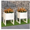 Image de 822110 Jardinières 2 pcs Blanc 40x40x52,5 cm Bois massif de pin