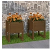 Image de 822114 Jardinières 2 pcs Marron miel 40x40x52,5 cm Bois massif de pin