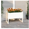 Image de Jardinière Blanc 78x40x52 cm Bois massif de pin