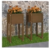 Image de 822129 Jardinières 2 pcs Marron miel 40x40x81 cm Bois massif de pin
