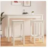 Image de Lot de 2 chaise de bar interieur non pliable H. 78 cm en bois blanc