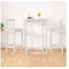 Image de Lot de 2 chaise de bar interieur non empilable non pliable en bois H. 112 cm blanc