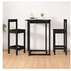 Image de Lot de 2 chaise de bar en bois non pliable H. 112 cm interieur