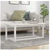 Image de Table basse Blanc 110x55x45 cm Bois massif de pin822168