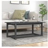 Image de Table basse Gris 110x55x45 cm Bois massif de pin822169