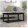 Image de Table basse Noir 110x55x45 cm Bois massif de pin822171