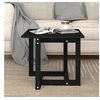 Image de Table basse Noir 50x50x45 cm Bois massif de pin
