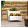 Image de Jardinière blanc 84,5x84x75 cm bois massif de pin 822258