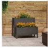 Image de Jardinière Gris 84,5x84x75 cm Bois massif de pin