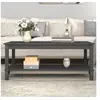 Image de Table basse Gris 110x55x45 cm Bois massif de pin822274