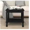 Image de Table basse Noir 50x50x45 cm Bois massif de pin
