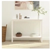 Image de Table console Blanc 110x40x80 cm Bois massif de pin