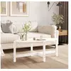 Image de Table basse Blanc 118x63x45 cm Bois massif de pin822318