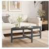 Image de Table basse Gris 118x63x45 cm Bois massif de pin