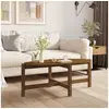 Image de Table basse Marron miel 118x63x45 cm Bois massif de pin