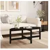 Image de Table basse Noir 118x63x45 cm Bois massif de pin822321