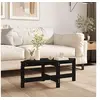 Image de Table basse Noir 87x48x35 cm Bois massif de pin822326