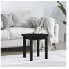 Image de Table basse Noir Ø 45x40 cm Bois massif de pin822336
