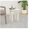 Image de Table basse Blanc Ø 35x35 cm Bois massif de pin822338