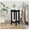 Image de Table basse Noir Ø 40x60 cm Bois massif de pin822361