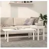 Image de Ensemble de tables basses 2 pcs Blanc Bois massif de pin822363