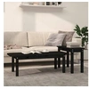 Image de Ensemble de tables basses 2 pcs Noir Bois massif de pin822366