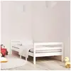 Image de Cadre de lit sans matelas blanc 90x190 cm bois de pin massif