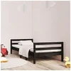 Image de Bedframe 75x190 cm massief grenenhout zwart821643