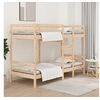Image de Lit superposé sans matelas 90x200 cm bois de pin massif