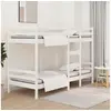 Image de Lit superposé sans matelas blanc 90x200 cm bois de pin massif