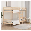 Image de Lit superposé sans matelas 90x190 cm bois de pin massif