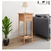 Image de Table d appoint avec tiroir 25x25x60 cm Bois massif de noyer