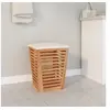 Image de Tabouret de salle de bain 40,5x40,5x56 cm Bois massif de noyer