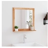 Image de 350358 Miroir mural 55x55 cm Bois massif de noyer