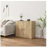 Image de Buffet Chêne sonoma 80x33x70 cm Bois d ingénierie
