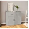 Image de Buffet Gris béton 80x33x70 cm Bois d ingénierie