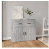 Image de Buffet Sonoma gris 80x33x70 cm Bois d ingénierie