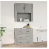 Image de Armoire murale Gris béton 80x33x80 cm Bois d ingénierie