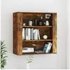 Image de Wandkast 80x33x80 cm bewerkt hout gerookt eikenkleurig816597